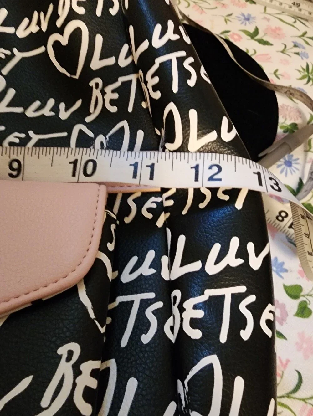 Betsey Johnson 3 In 1 Black & Light Pink Script Logo Backpack